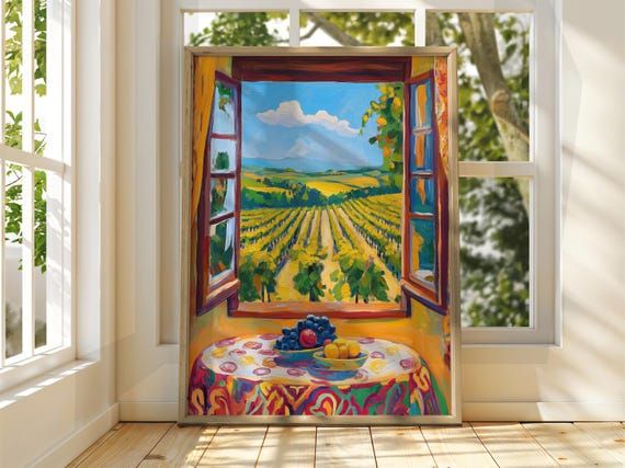 Vineyard Window Henri Matisse Exhibition Poster Gallery Print Classic Art Fauvism Painting