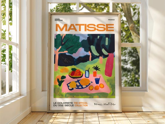 Henri Matisse Picnic Garden Art Exhibition Print Gallery Classic Fauvism