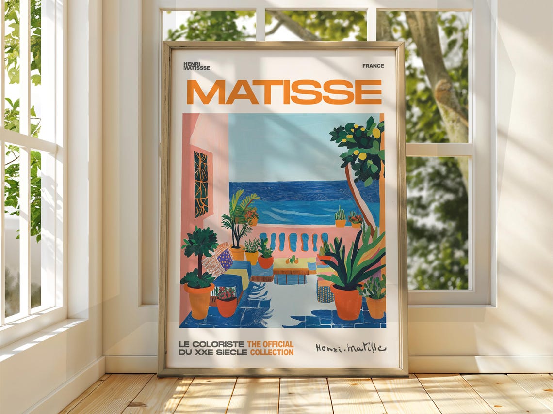 Henri Matisse Mediterranean Terrace Sea View Lemon Tree Art Poster