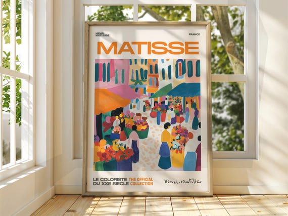 Henri Matisse Style Street Art Exhibition Print Gallery Classic Market Painting