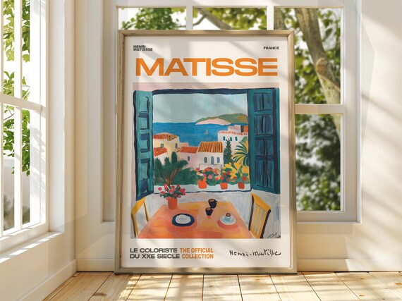 Henri Matisse Coastal Terrace Sea View Window Exhibition Poster
