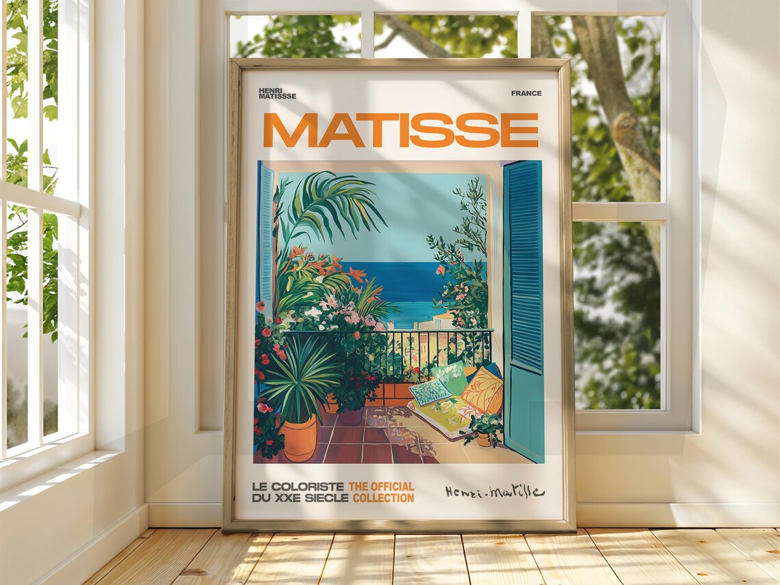 Henri Matisse Coastal Terrace Exhibition Style Gallery Art Poster