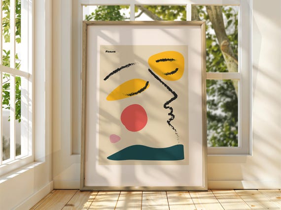 Pablo Picasso Art Exhibition Print Cubism Surrealism Poster Abstract Gallery Home Decor Face