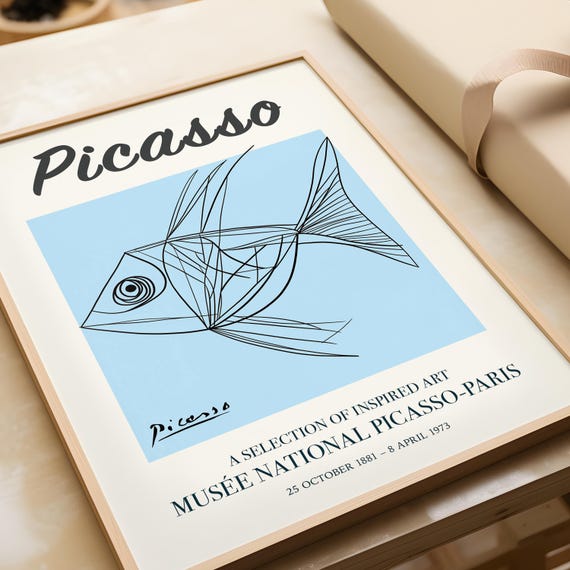 Pablo Picasso Art Exhibition Print Line Classic Poster Gallery Home Decor Giraffe