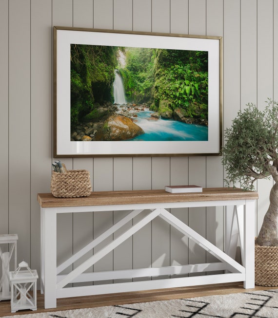 Waterfall Print, Costa Rica Forest Landscape