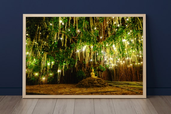 Thailand Temple Buddha Wall Art Print, Chiang Mai