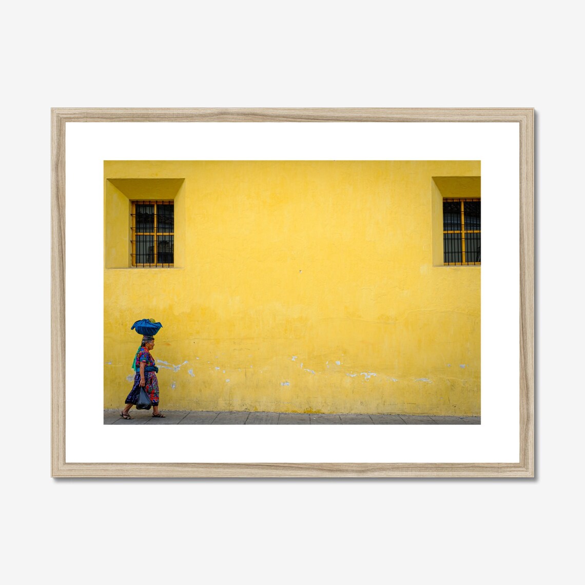 Antigua Guatemala Art Print, Minimalist Woman Portrait