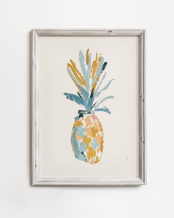 Abstract Pineapple Watercolor Art Print