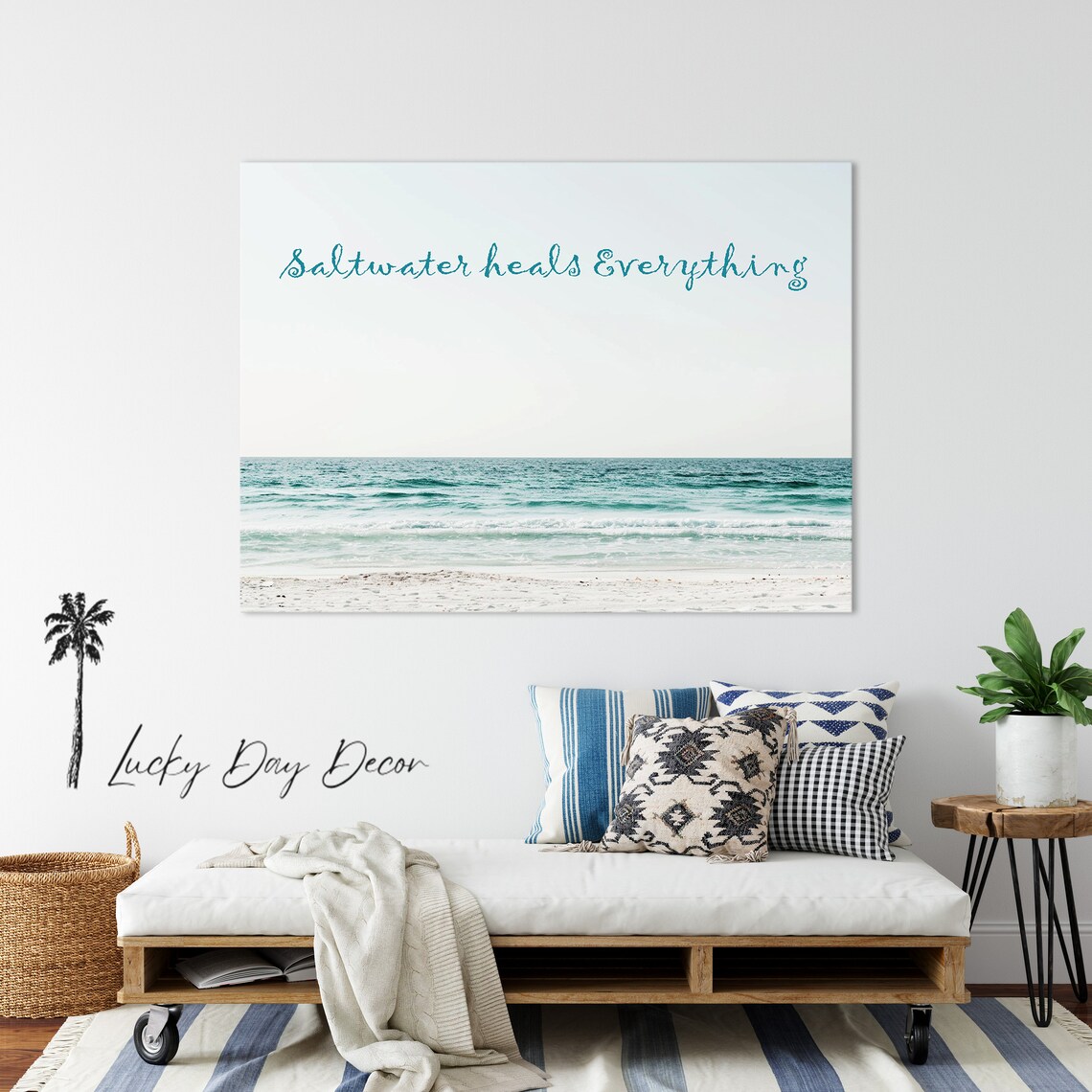 Saltwater Heals Everything, Tropical Travel Poster