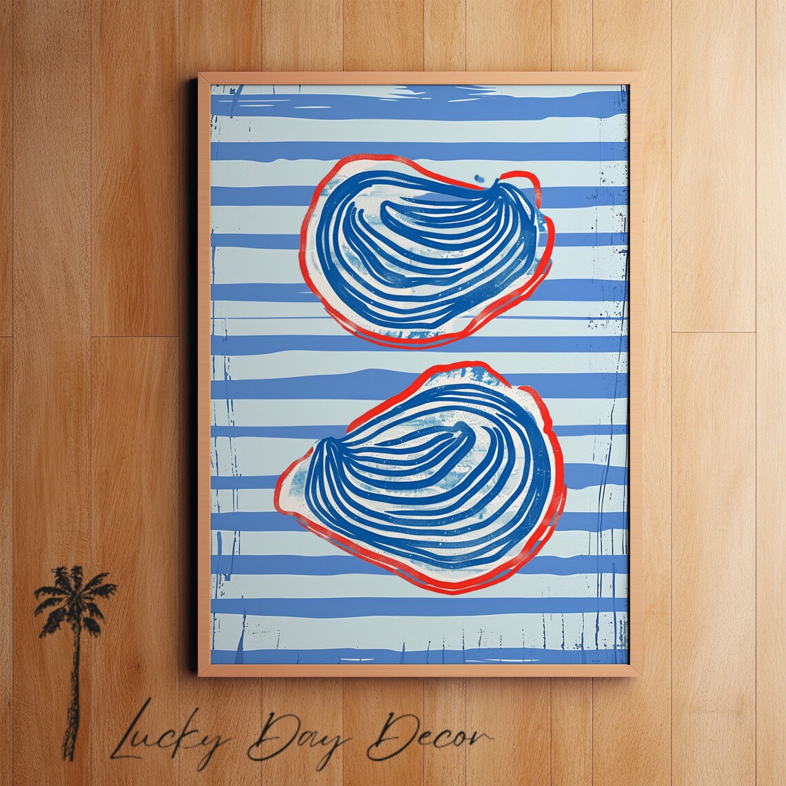 Ocean Clams Art Print, Coastal Nursery Decor