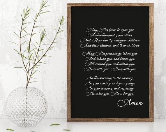 The Blessing Song Lyrics Kari Jobe Scripture Wall Art Wood Signs Christian Wall Decor May His Favor Be Upon You Scripture Signs