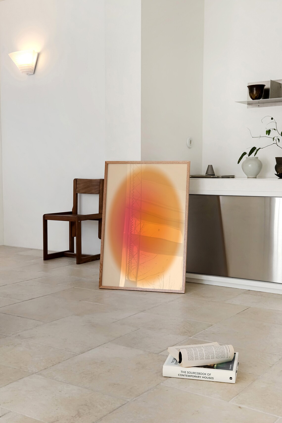 Gradient Aura Summer Orange Aesthetic Art Print - Image 3