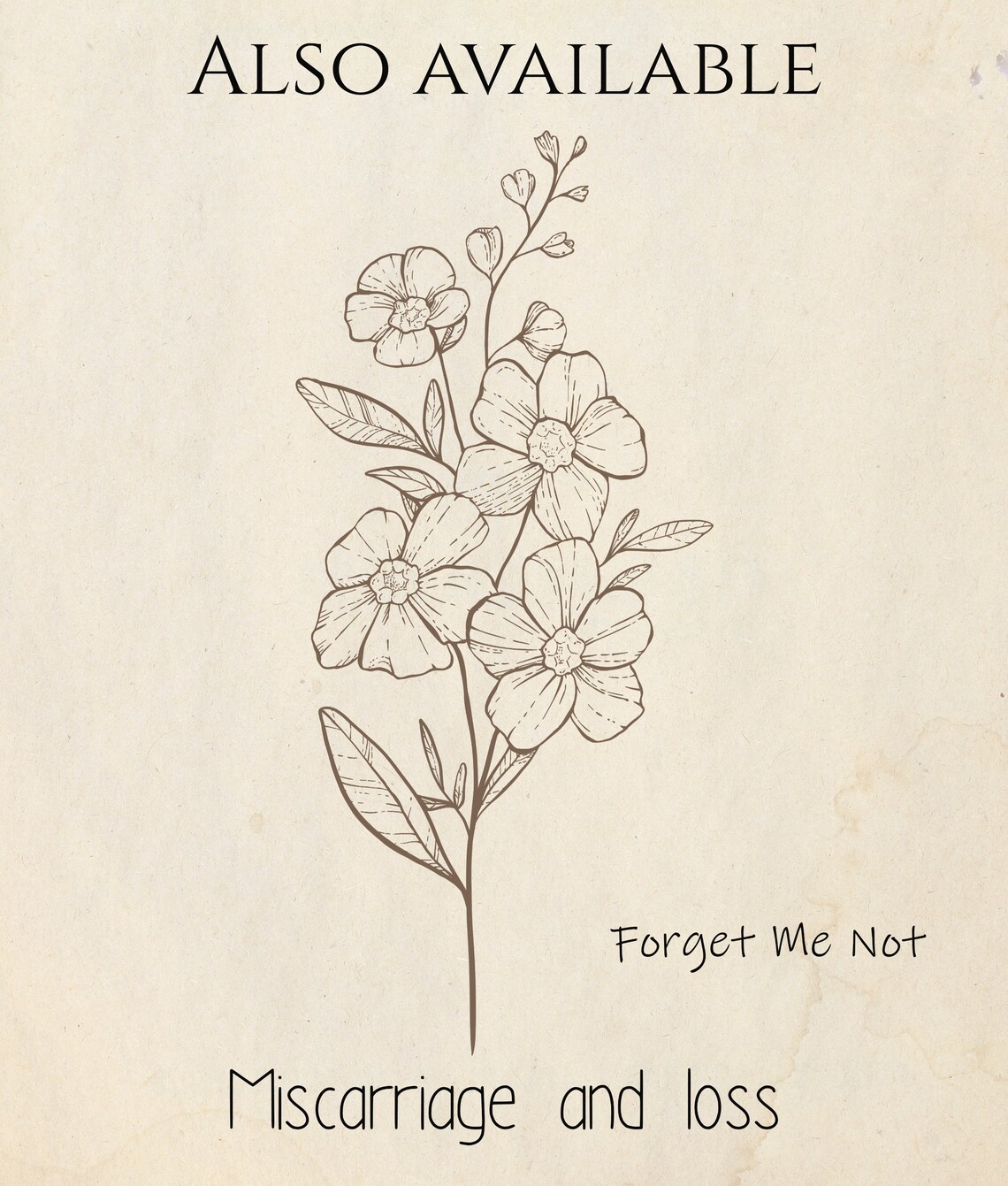 Grandmas Garden Est 2005 Vintage Botanical Line Art Family Poster - Image 2