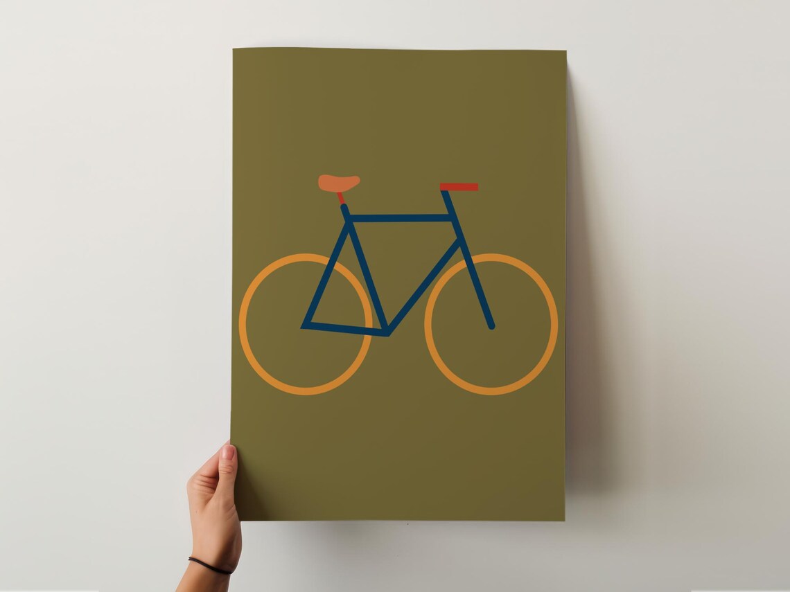 Line Art Bicycle Poster, Modern Minimalist Retro Bike - Image 4