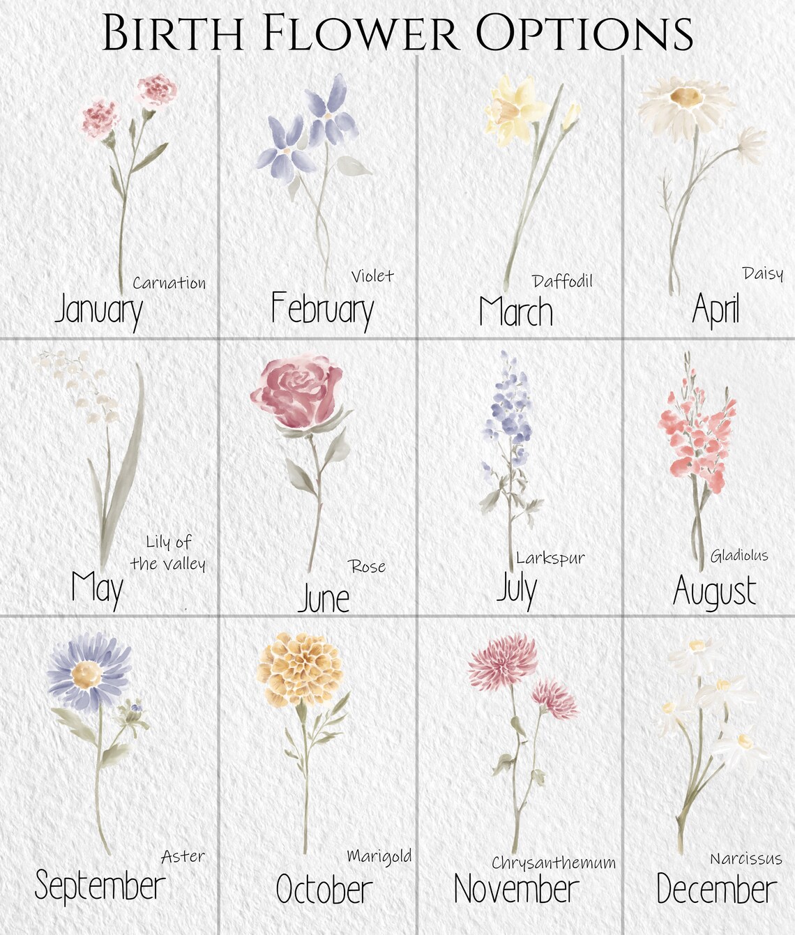 Grandma's Garden Watercolor Flowers Art Print - Image 3