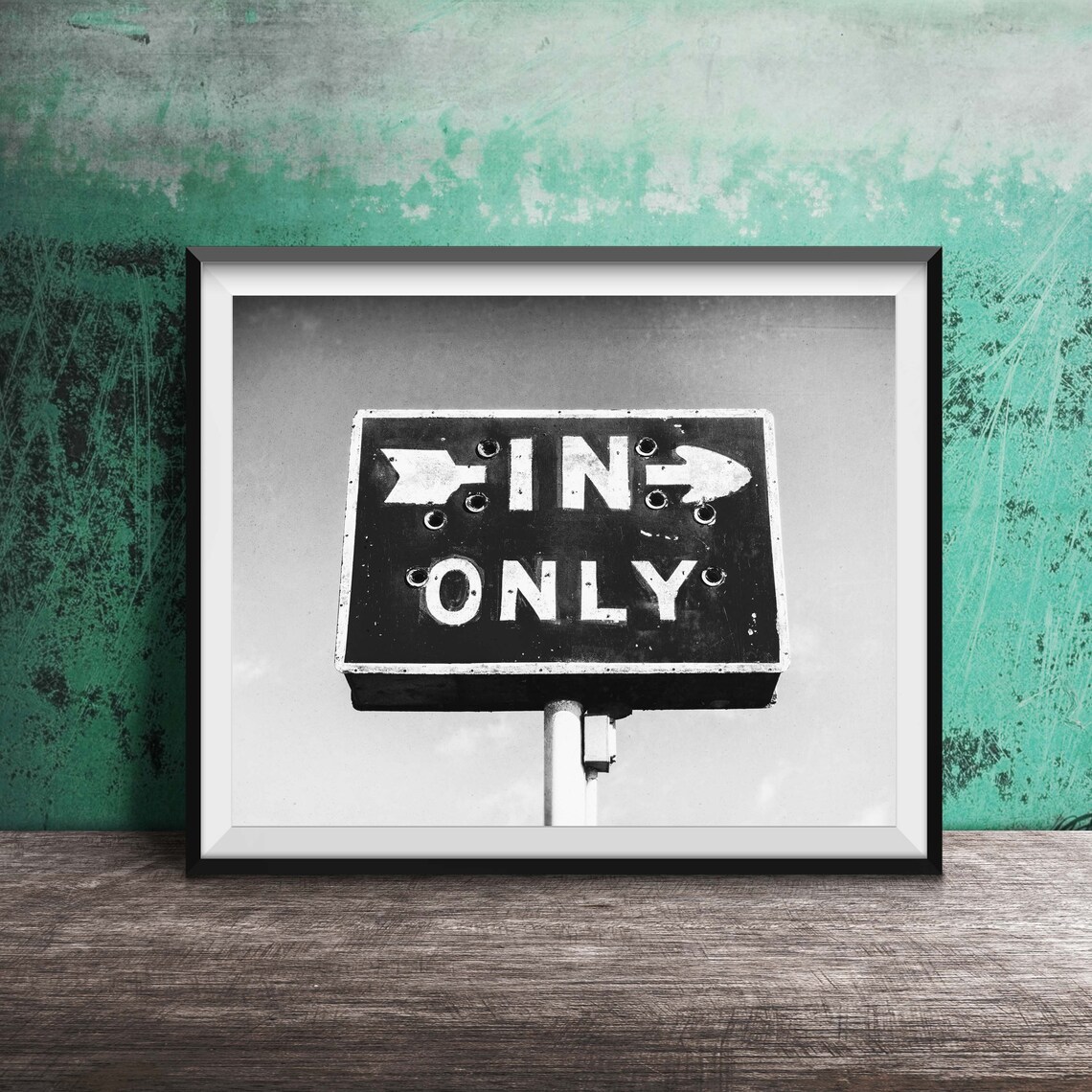 Vintage Orange In Only Roadside Parking Sign Photography Poster - Image 2