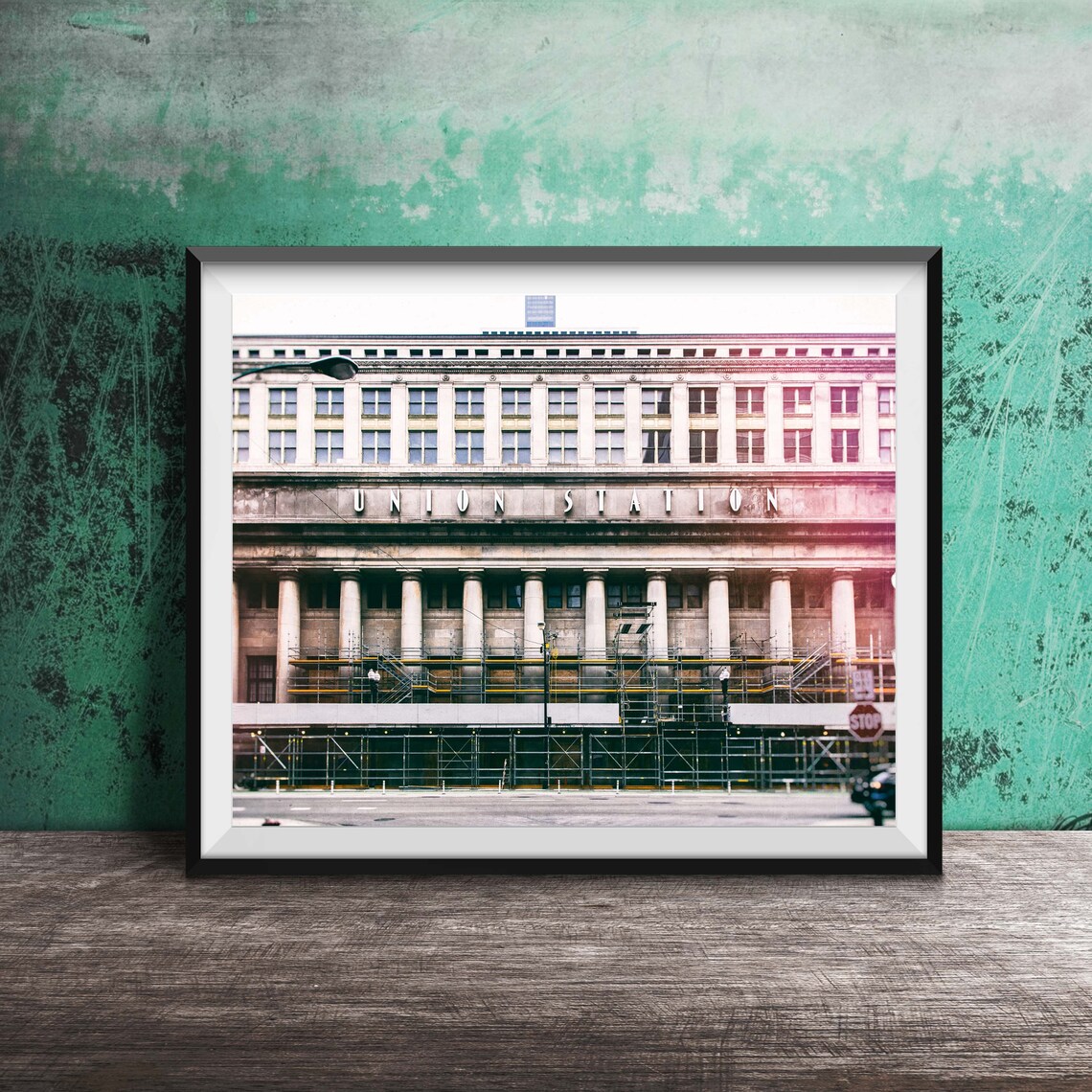 Union Station Chicago Sign, Downtown Chicago Art Print