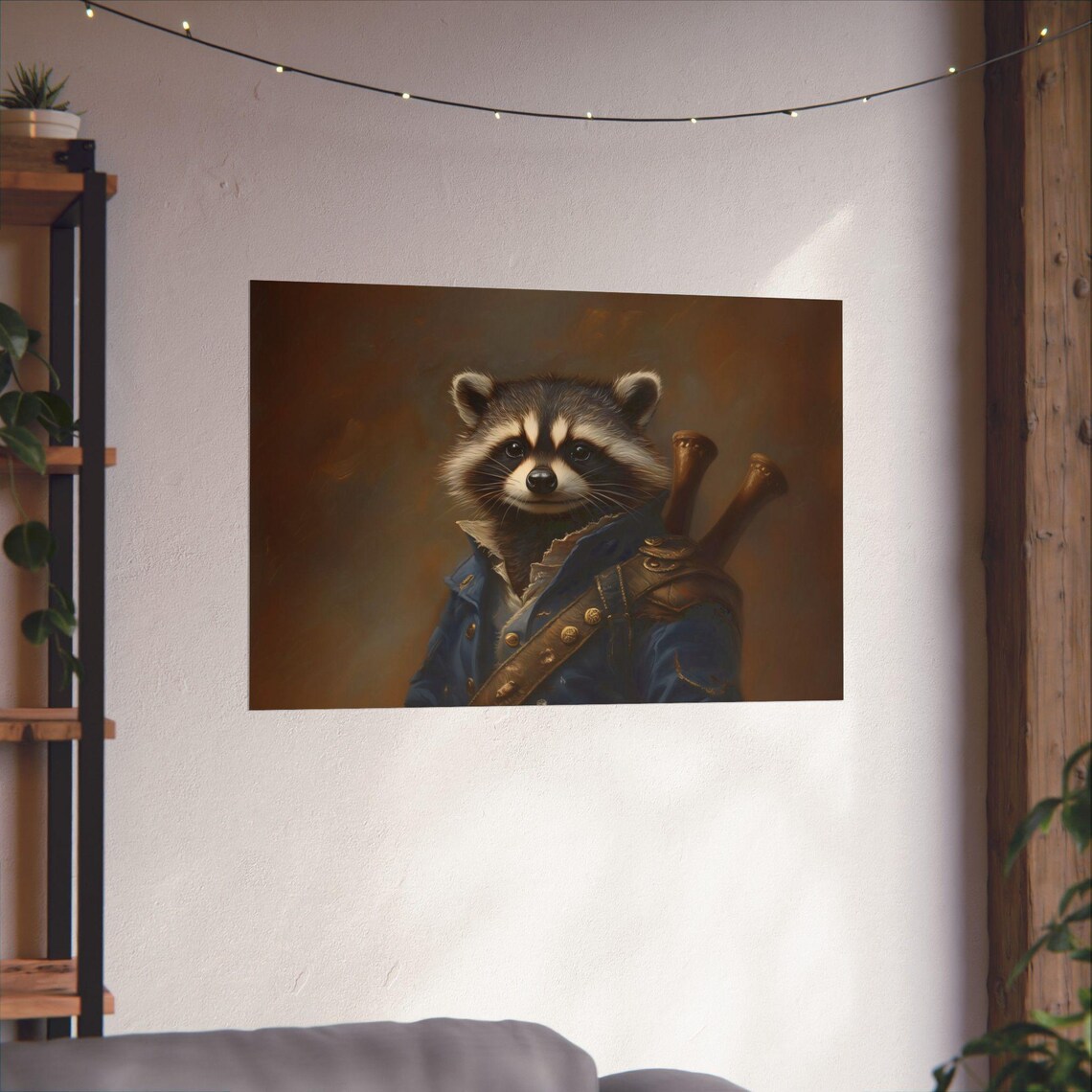 Raccoon Sailor Portrait Victorian Naval Officer Animal Art Print - Image 2