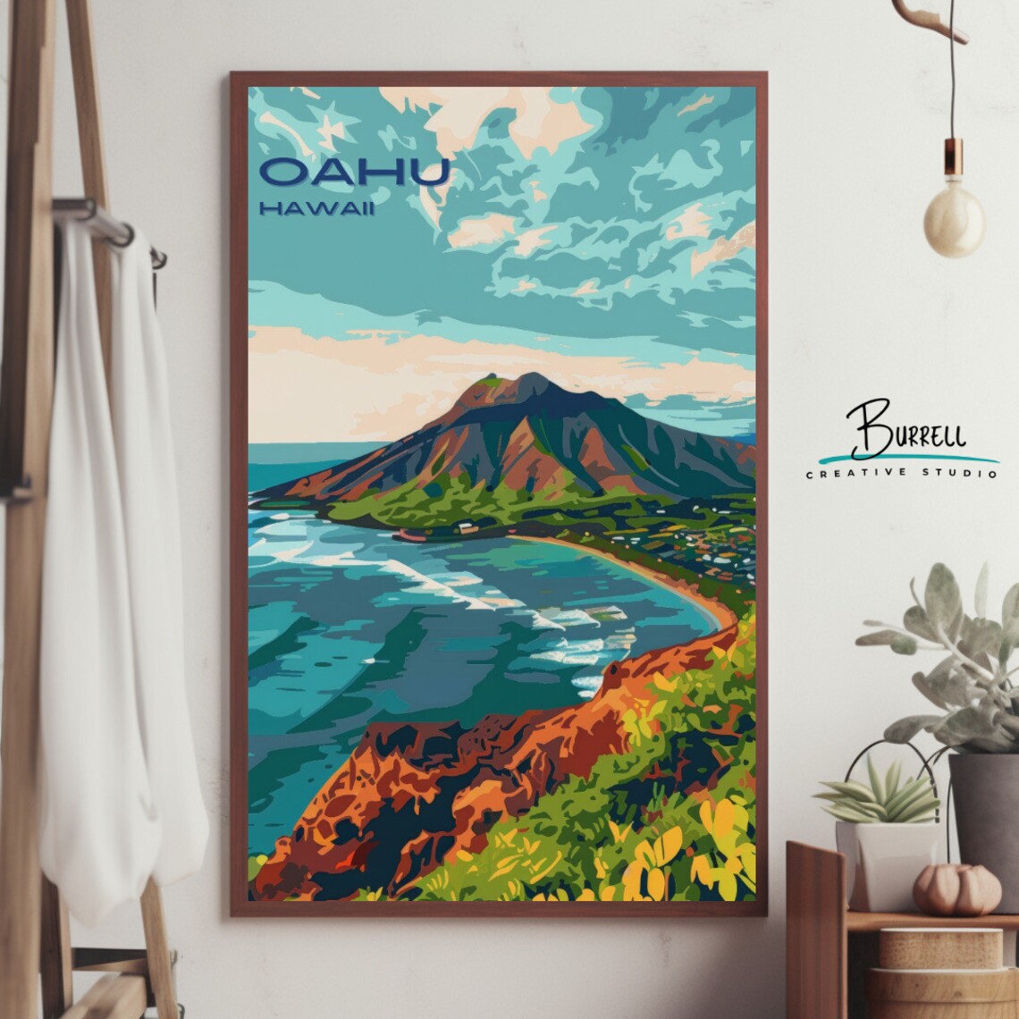 Oahu Hawaii Koko Crater Volcanic Headland Coastal View Poster - Image 4