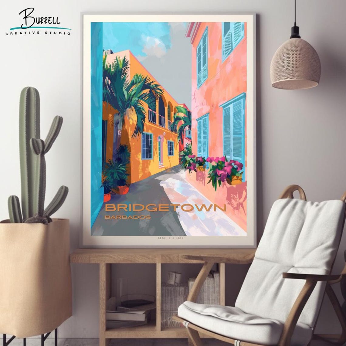 Bridgetown Barbados Island Life Travel Poster Wall Art Poster Print - Image 2