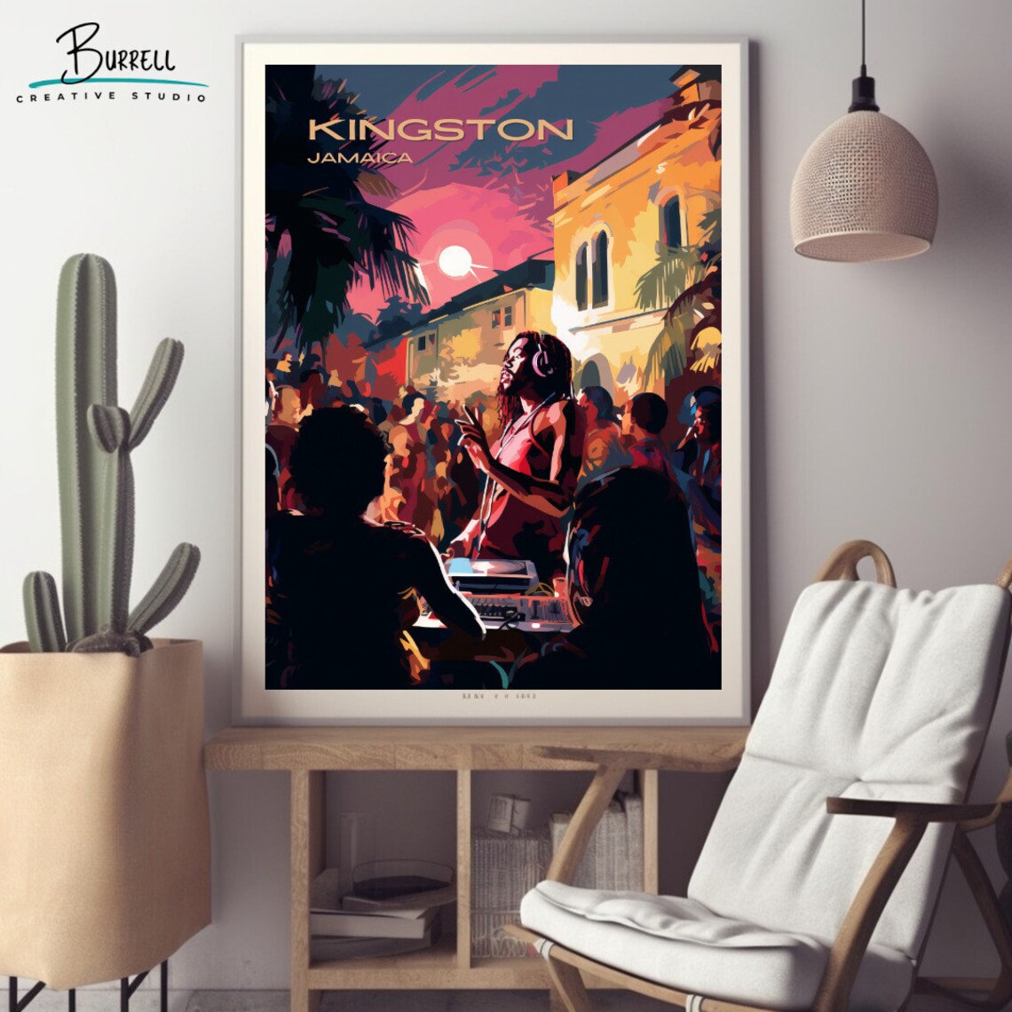 Kingston Jamaica Street Party Travel Poster - Image 2