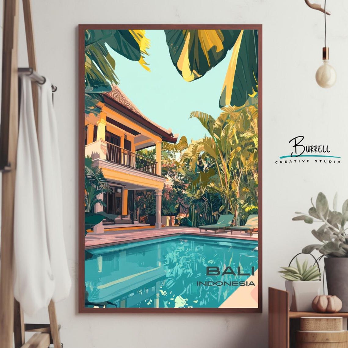 Bali Indonesia Luxury Villa Private Resort Pool Garden Poster - Image 4