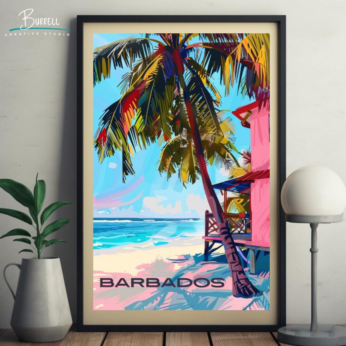 Bridgetown Barbados Beach Life Travel Poster Wall Art Poster Print - Image 5