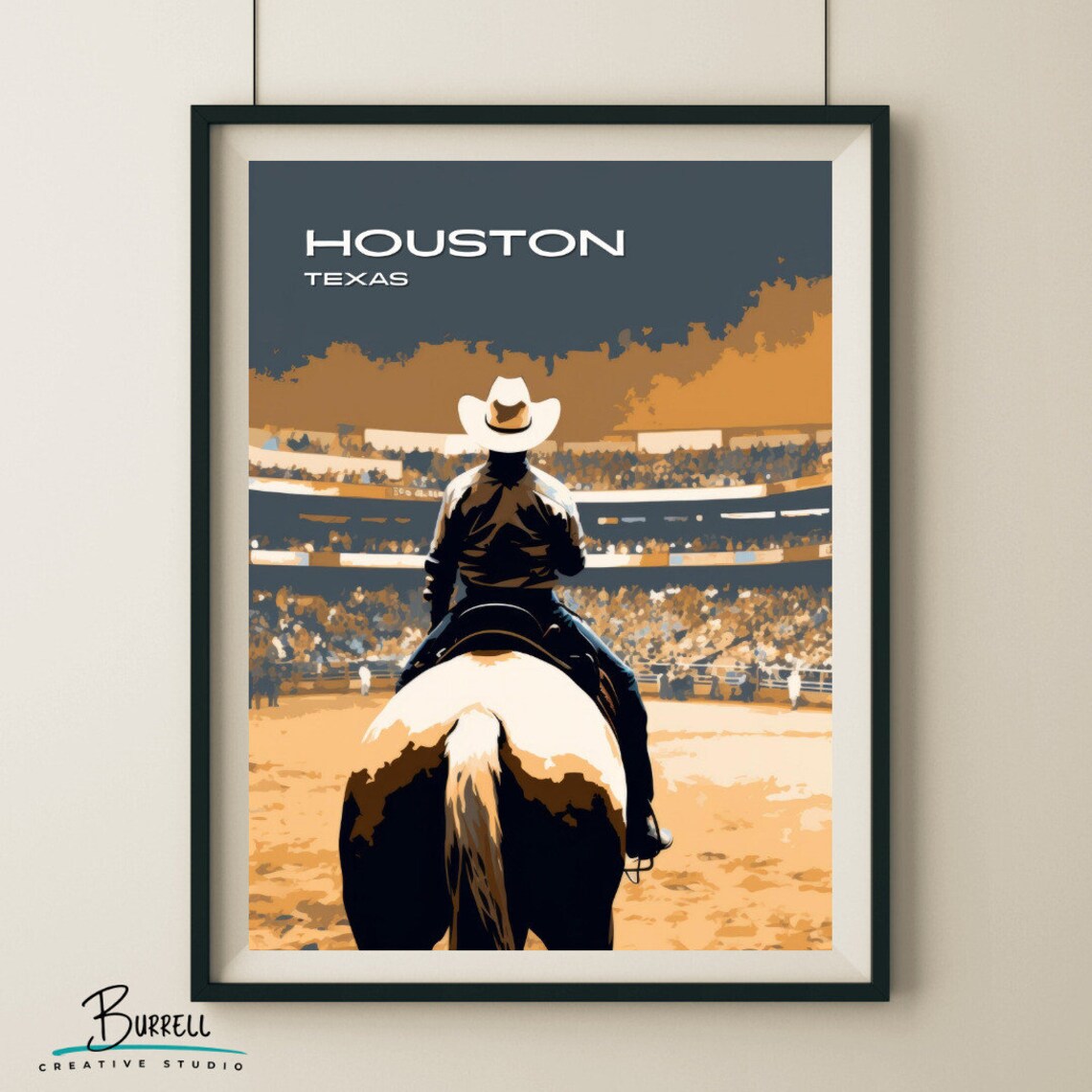 Houston Texas Livestock And Rodeo Show Travel Poster