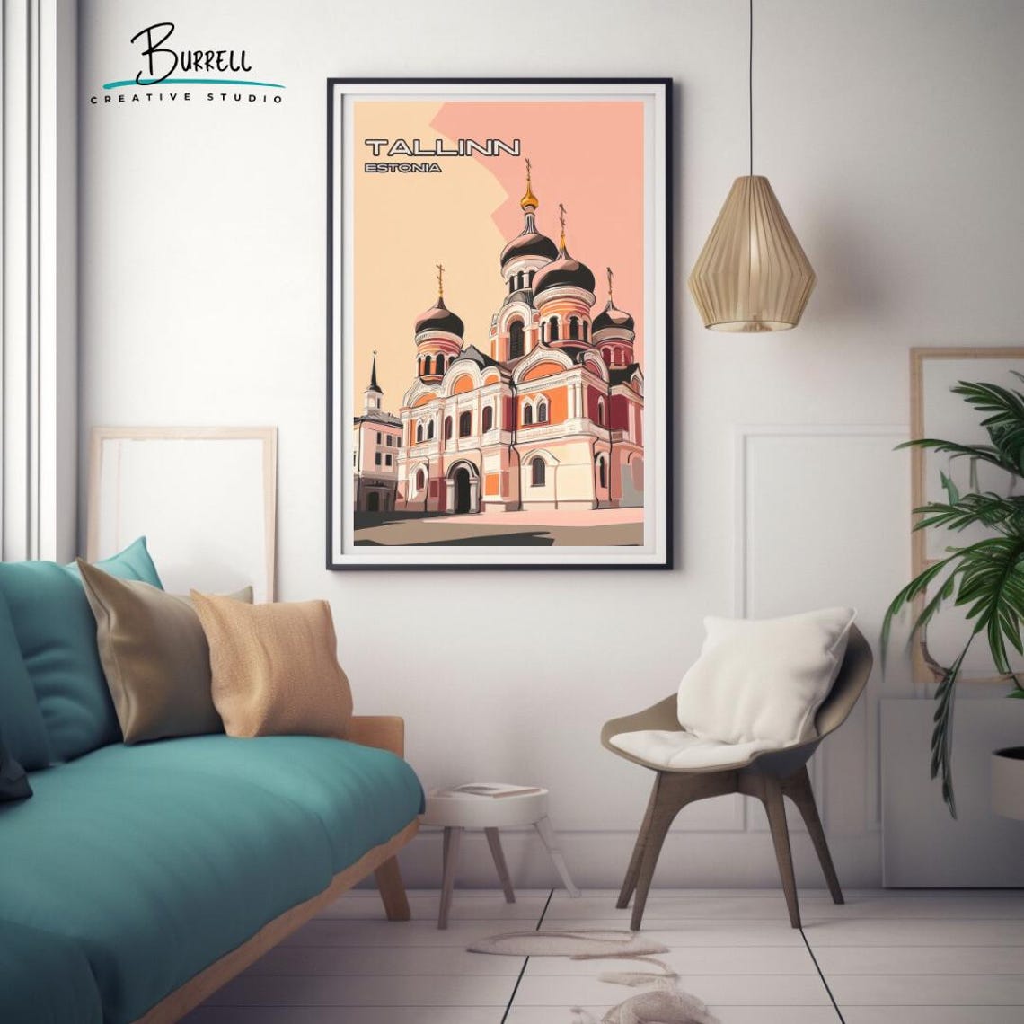Tallinn Estonia Alexander Nevsky Cathedral Onion Domes Travel Poster - Image 3