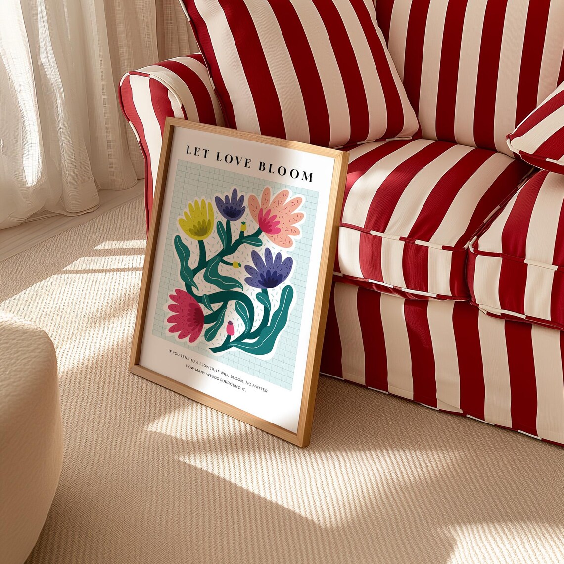 Floral Art Print, Modern Botanical Design - Image 3