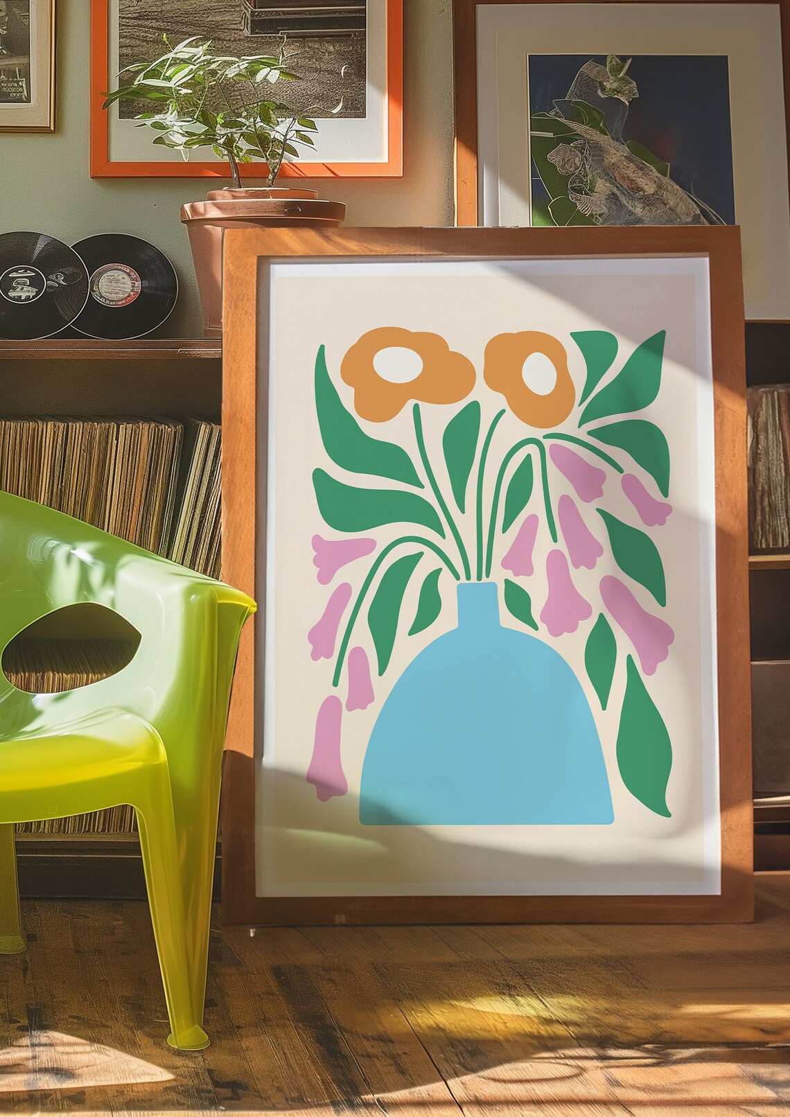 Flowers Boho Art Print, Botanical Living Room Decor - Image 4