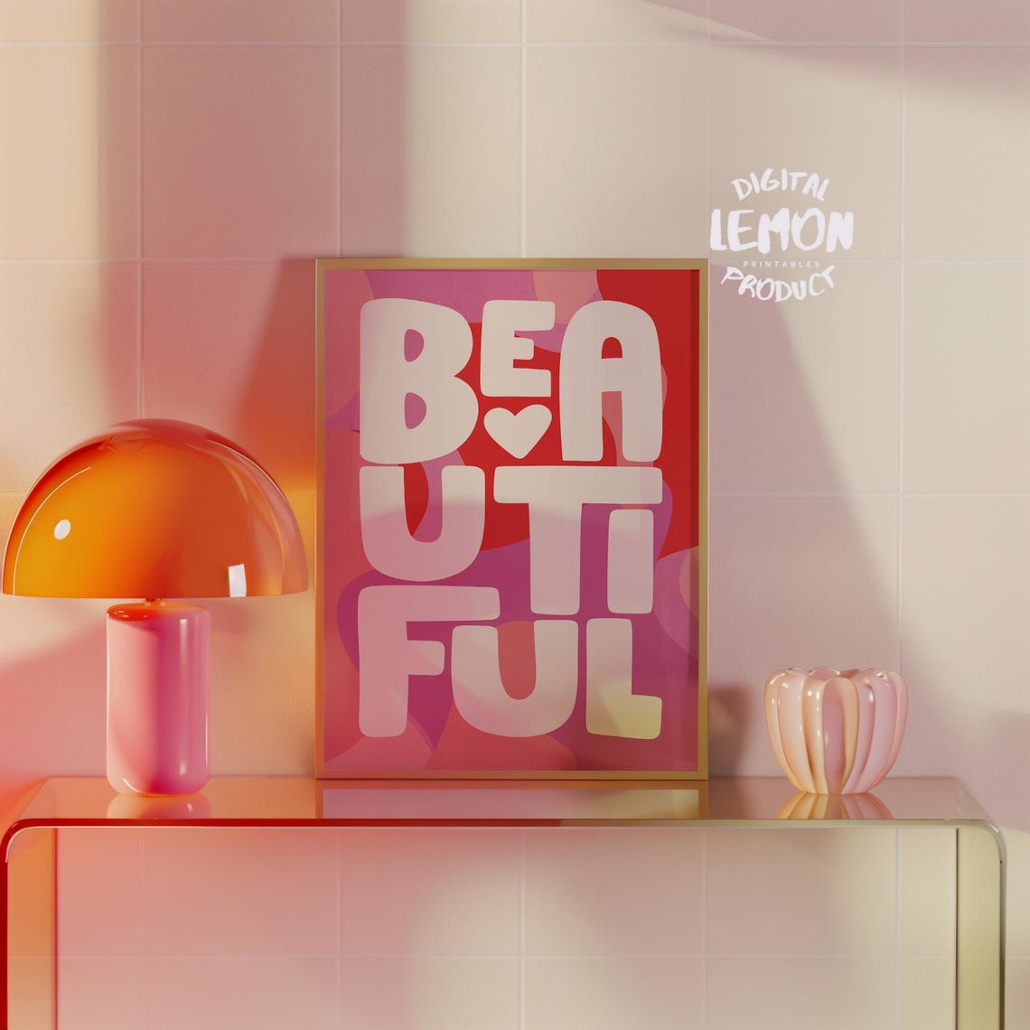 Beautiful Typography Wall Art Bold Poster Positive Affirmation Art Motivational Decor Modern Quote Print - Image 3