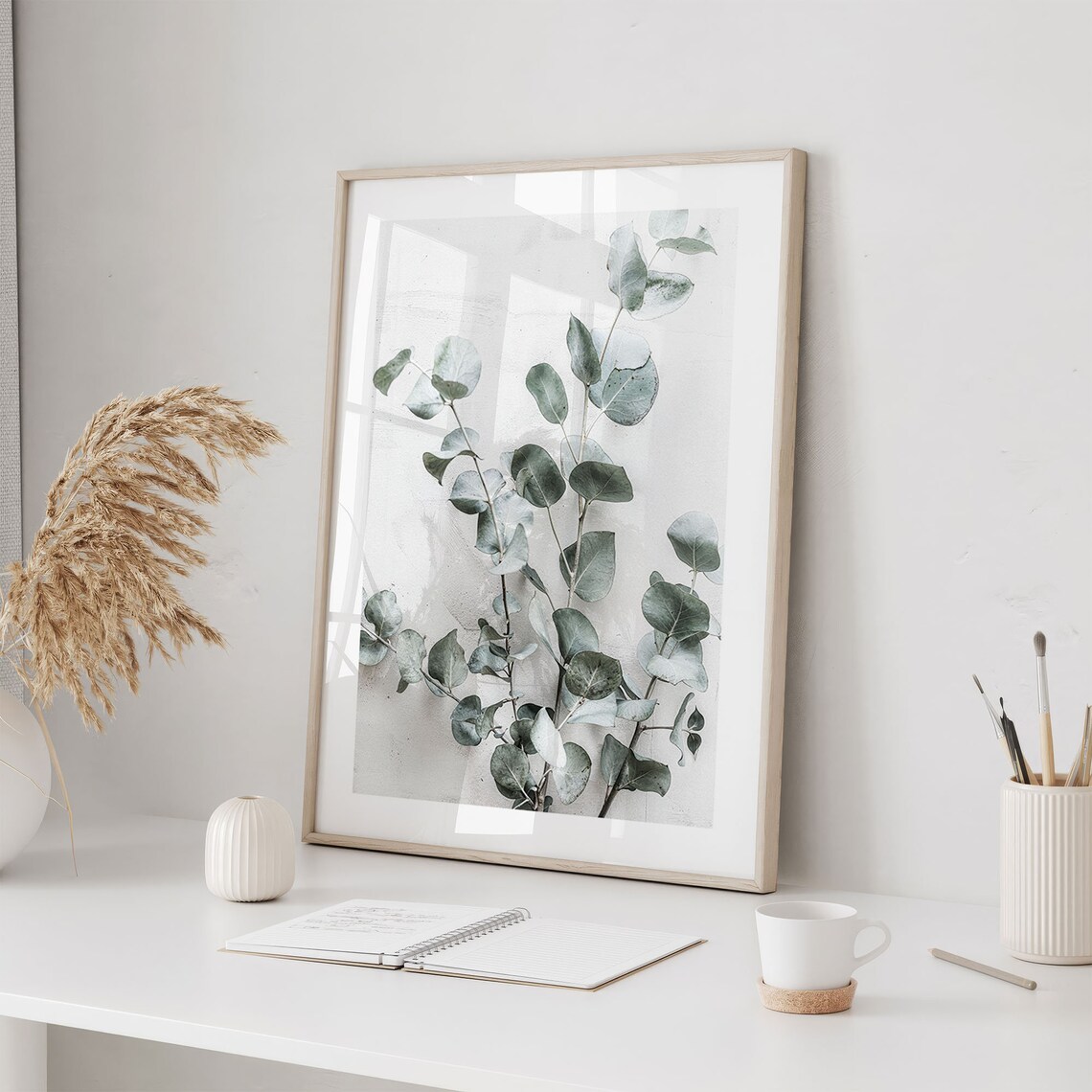 Eucalyptus Poster, Scandi Style Botanical Boho Wall Art - Image 2