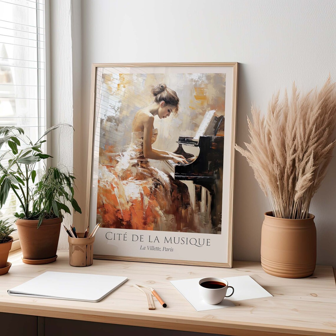 Cite de la Musique Paris Pianist Painting Elegant Music Poster - Image 2