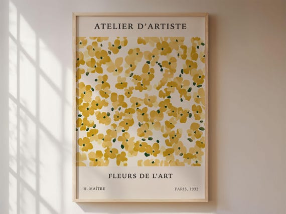 Vintage Flower Poster, Botanical Illustration Art Print