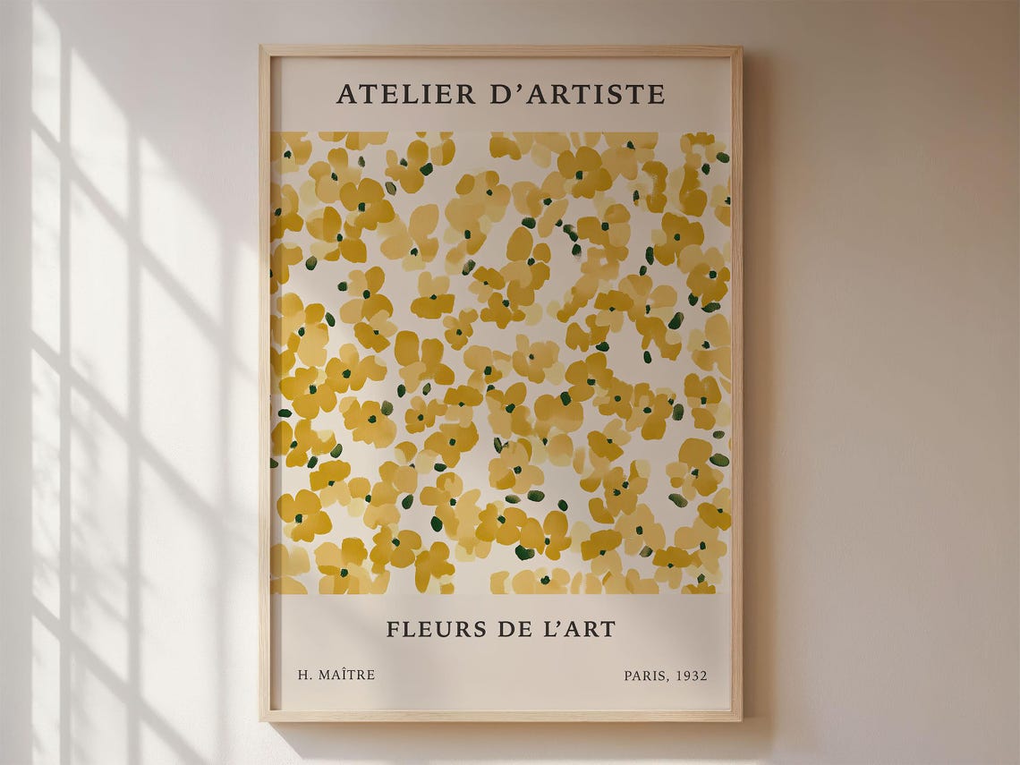 Vintage Flower Poster, Botanical Illustration Art Print