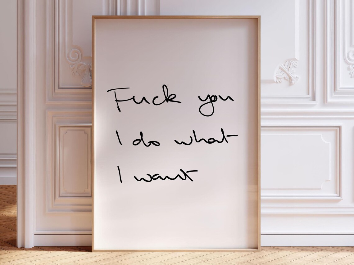 Fuck You Handwritten Typography, Modern Street Art