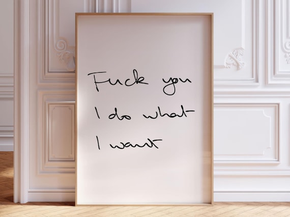 Fuck You Handwritten Typography, Modern Street Art