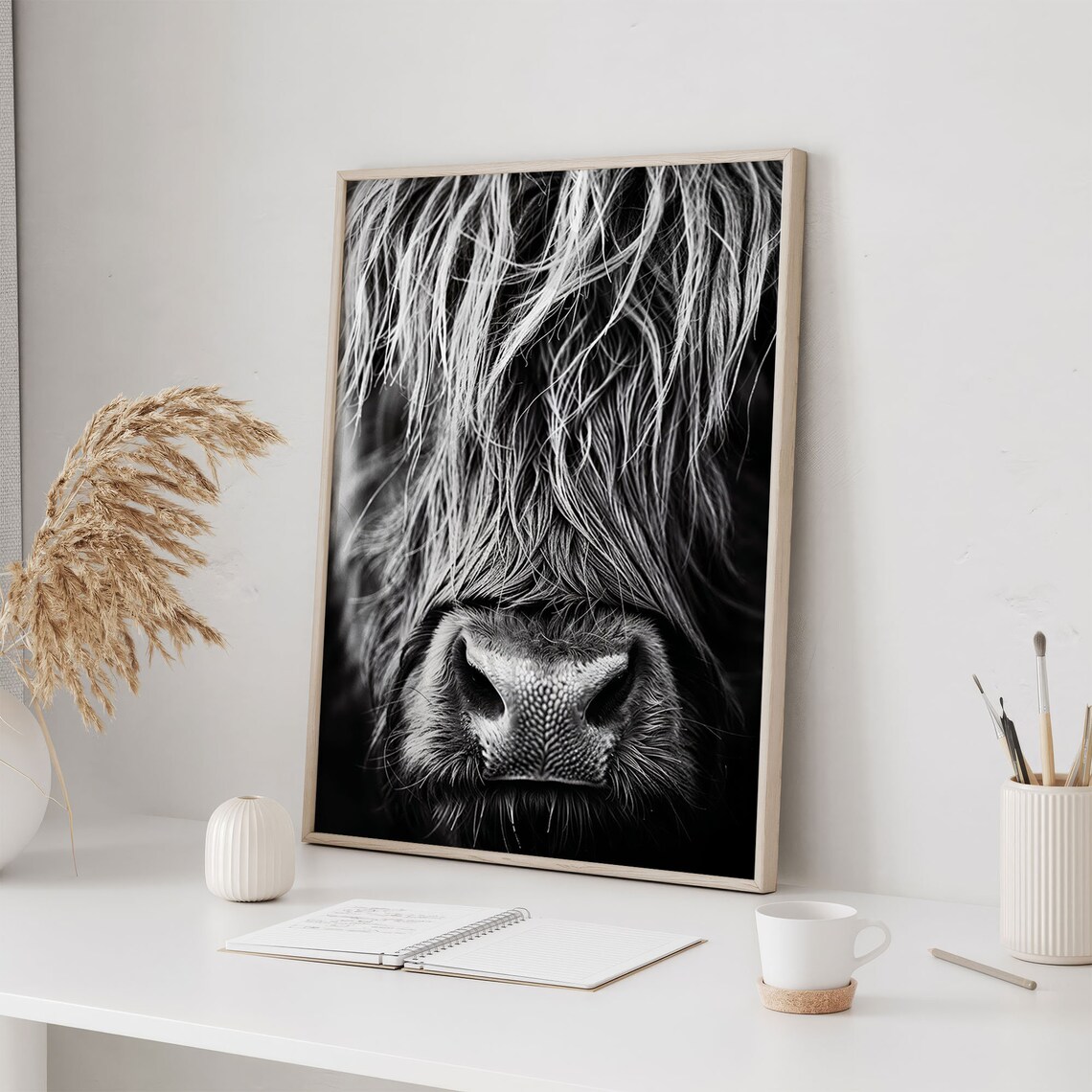 Scottish Highland Cattle Portrait Photograph Art Print - Image 2