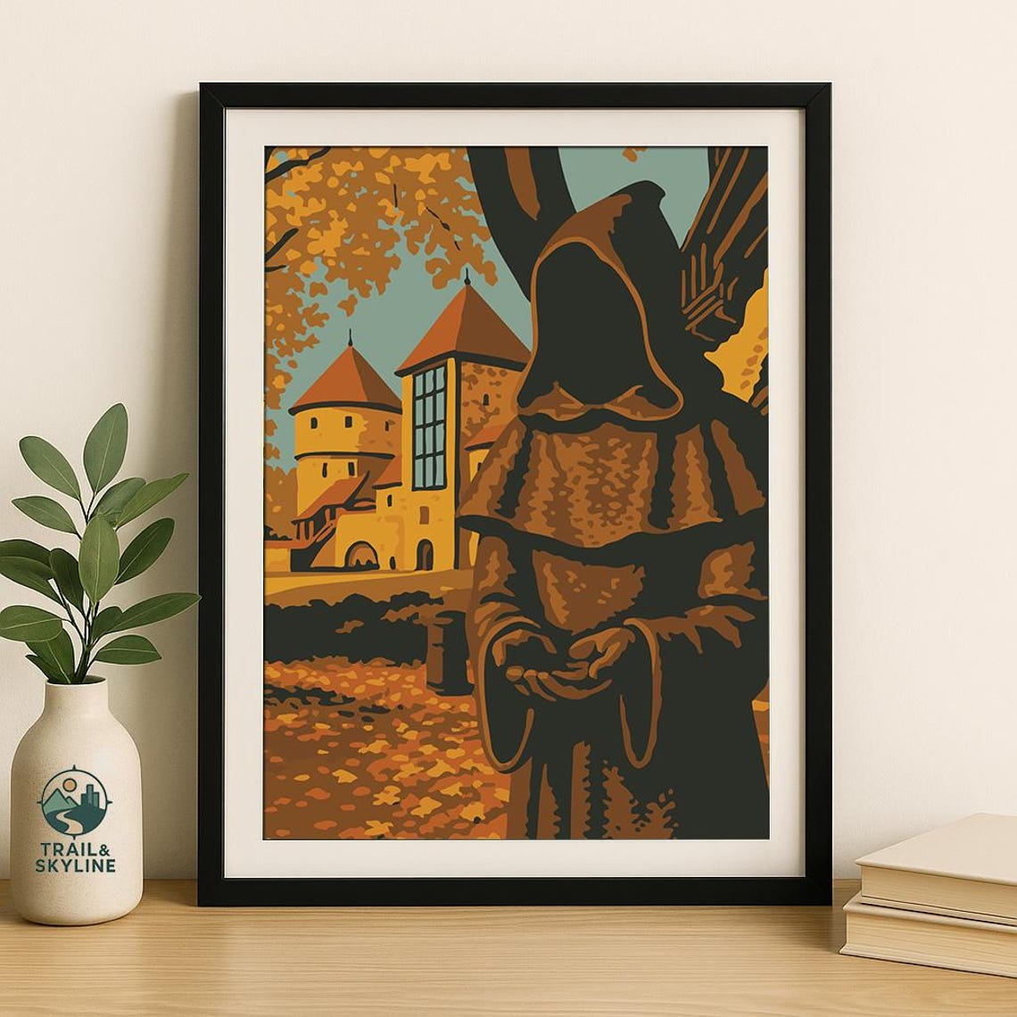Tallinn Autumn Poster Estonia Old Town Travel Art Print