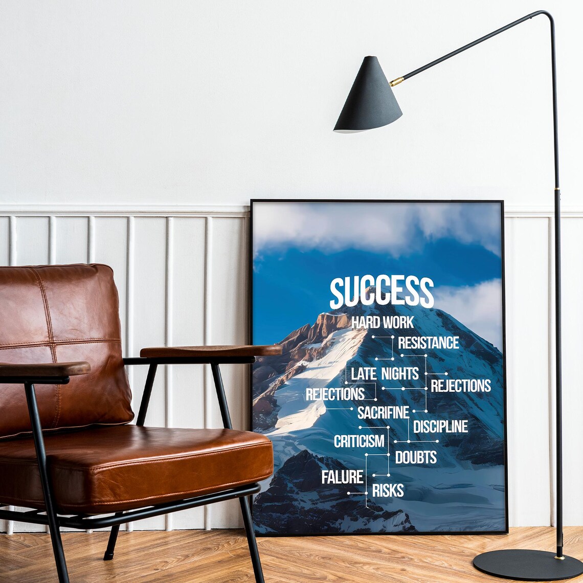 Road To Success Inspirational Poster, Motivational Art - Image 2