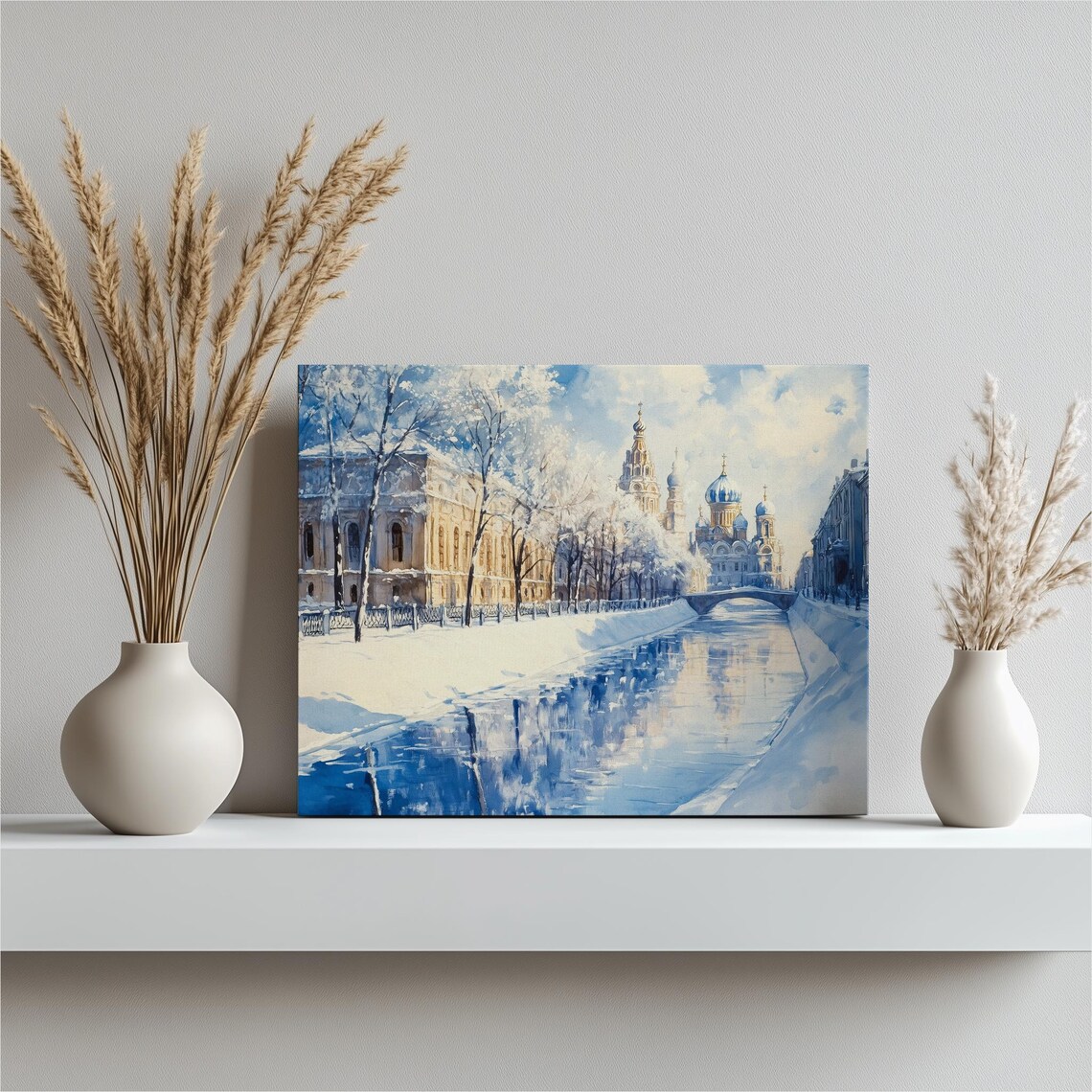 St Petersburg Winter Scene Travel Poster