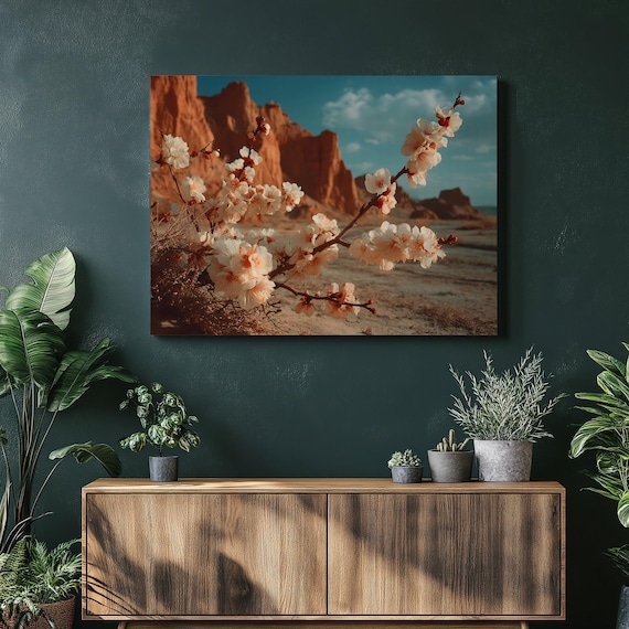 Desert Blossom Branch Red Rock Canyon Spring Floral Wall Poster