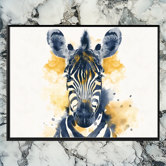 Zebra Canvas Wall Art Wildlife Animal Print Black And White Decor Modern Minimalist Home Design Bold Statement Piece Ready To Hang