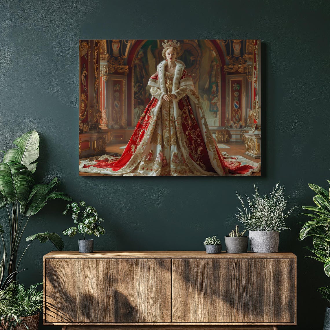 Catherine The Great Regal Empress Portrait Royal Palace Art Print