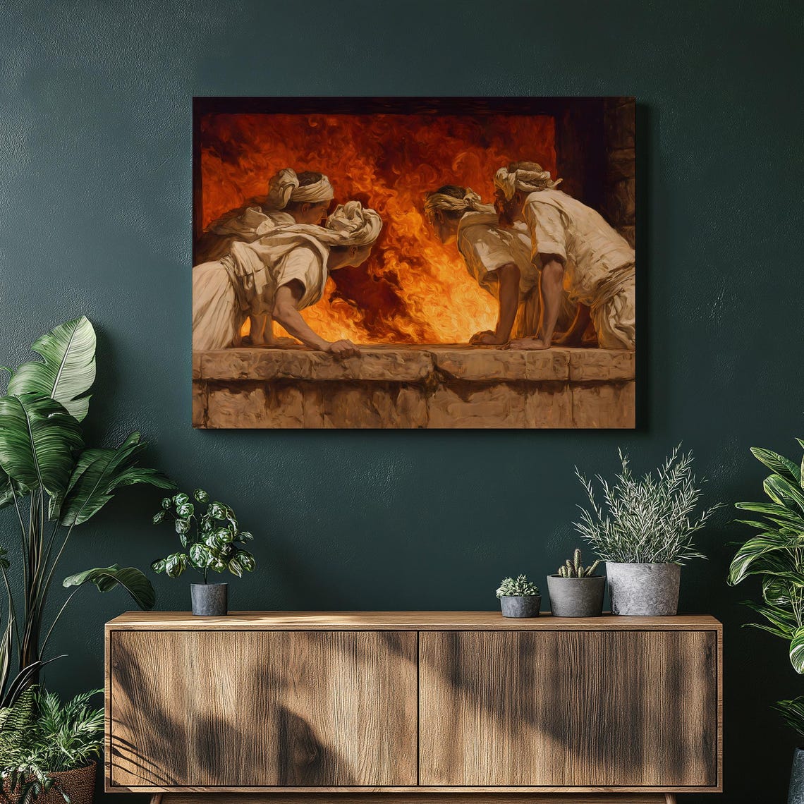 Fiery Furnace Workers Neoclassical Historical Painting Poster