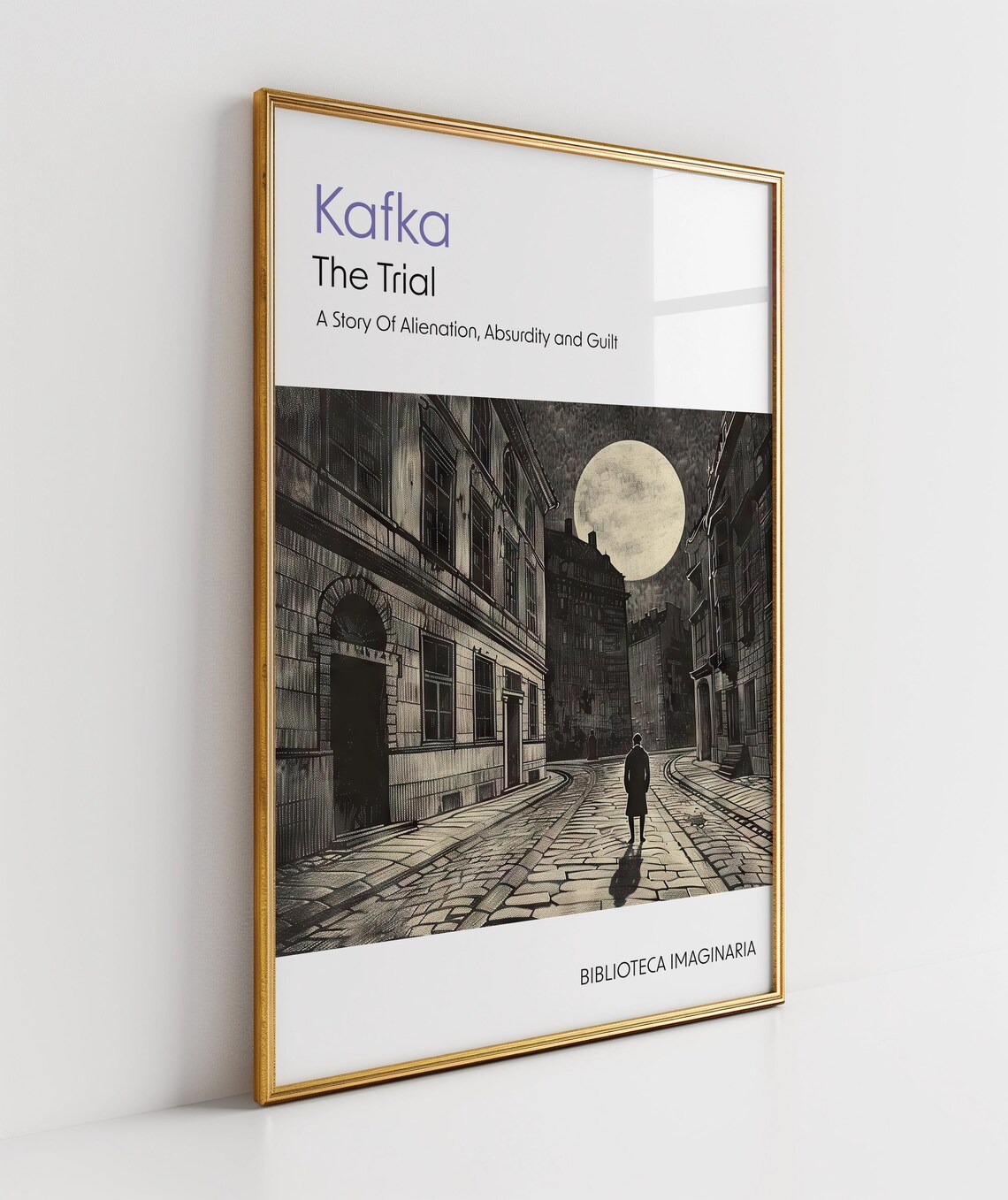 Kafka The Trial Moonlit Street Literary Novel Tribute Art Poster - Image 2