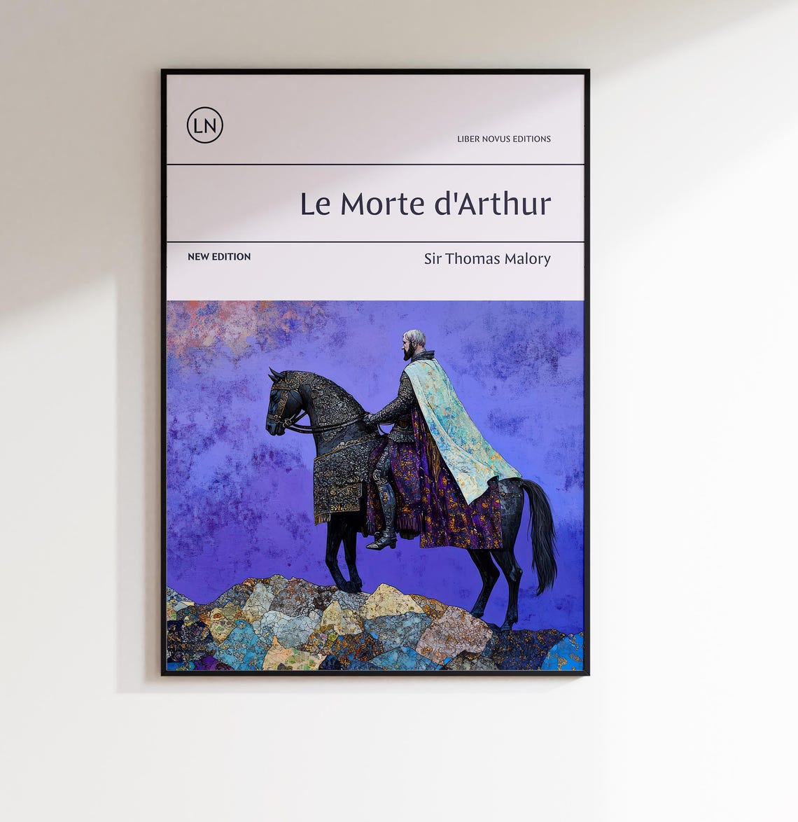 Le Morte DArthur Malory Armored Knight Horse Purple Knightly Poster - Image 2