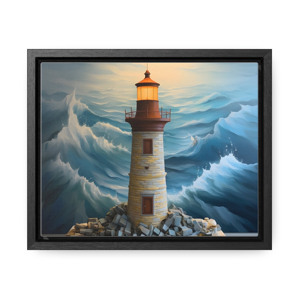 Framed Lighthouse 3d Art Print Modern Art Print Art Deco Boho 3d Painting Art Print Modern Contemporary Art - Image 4