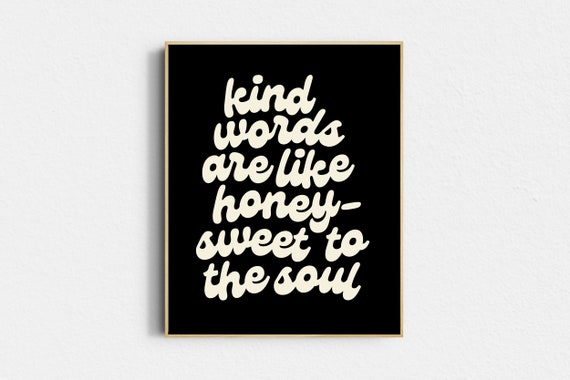Kind Words Are Like Honey, Minimalist Christian Print